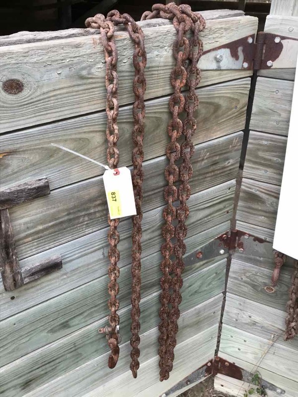 lot 837 image: (2) Chains, (1) Hook