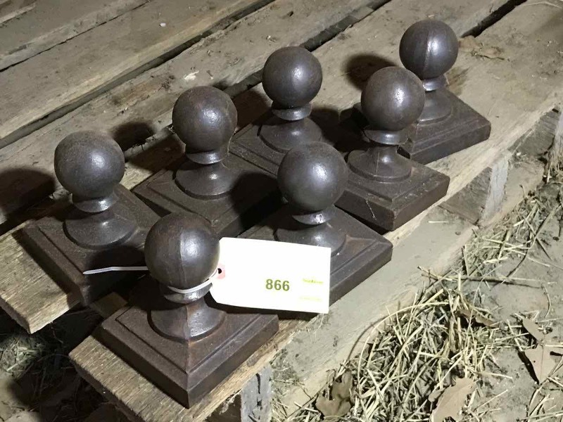 lot 866 image: Cast Iron Post Caps