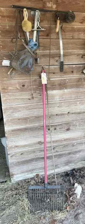 lot 877 image: Equine Care  Combs, Brushes, Muzzle, Whip, Apple Picker-Upper