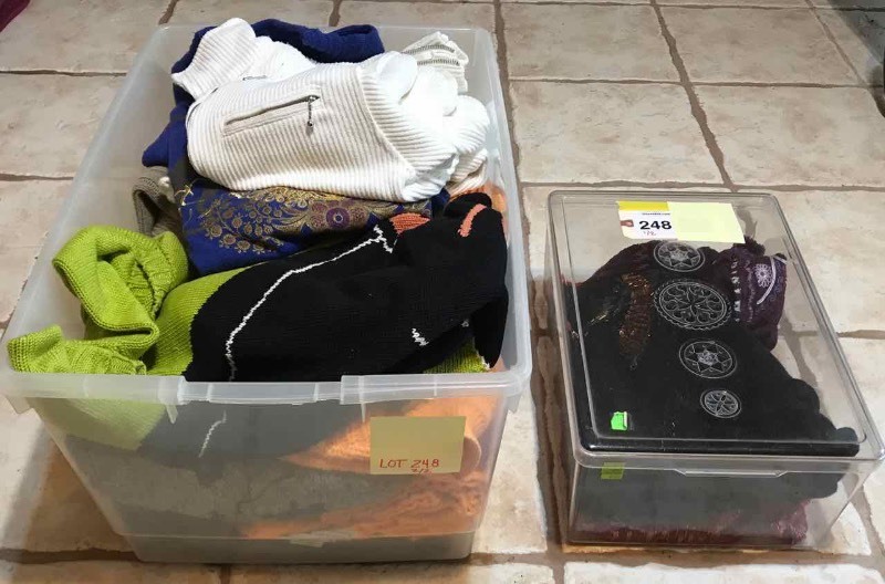 lot 248 image: Sweaters (2 Storage Tubs)