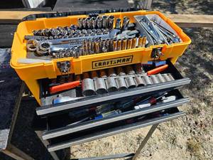 lot 81 image: Craftsman Tool Box FULL of ratchets, sockets, screwdrivers and more