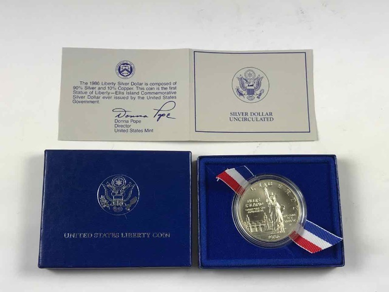 1986 United States Liberty Coin Silver Dollar Uncirculated with