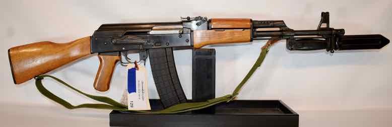 Norinco-China Pre-Ban, Mod. AK-47, .223/5.56 cal, semi-auto rifle, 16 bbl.  With bayonete and sling (s/n: 845314346) used, Whitehorse Services LLC  Bear Arms gun store online auction in Boerne