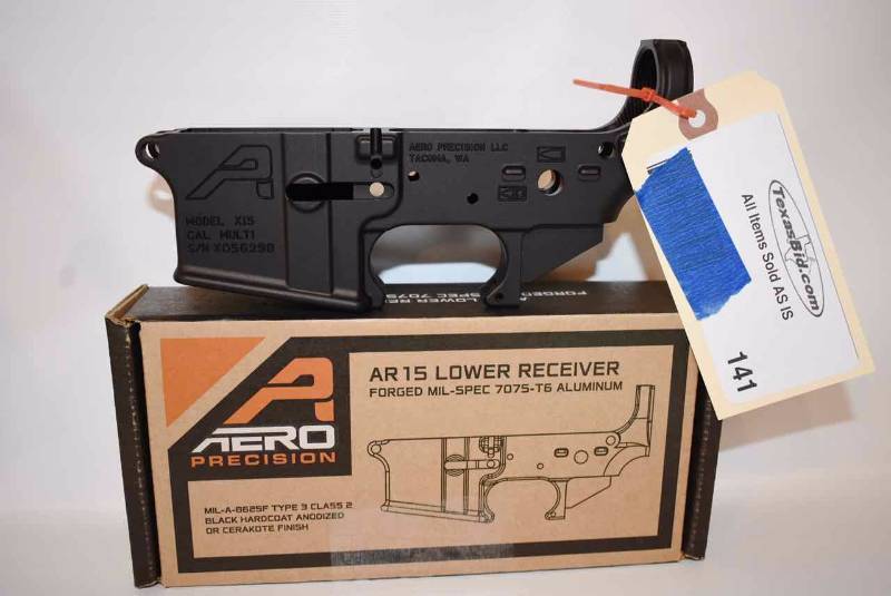 lot 141 image: Incomplete Lower Receiver  Aero Precision,  Mod. X15, (AR15) Multi Cal,  (sn  X056298) new