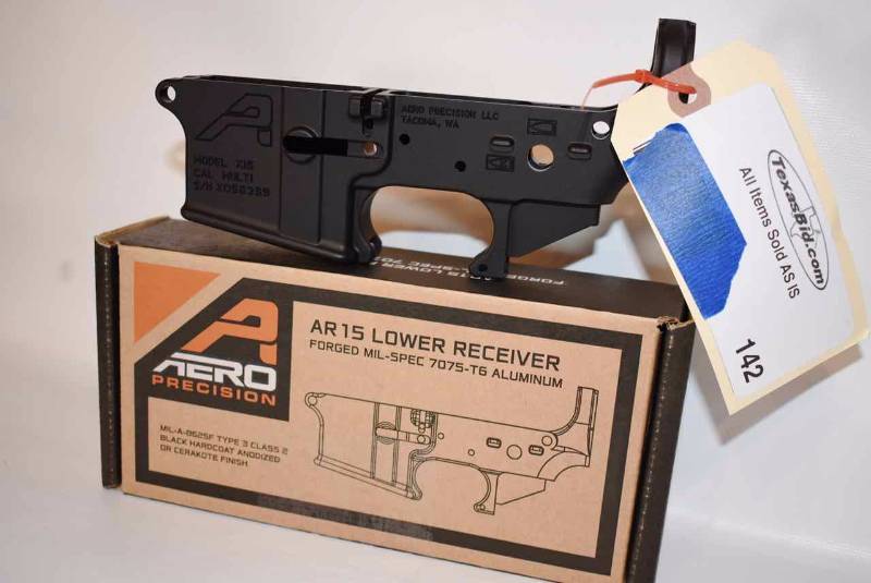 lot 142 image: Incomplete Lower Receiver  Aero Precision,  Mod. X15, (AR15) Multi Cal,  (sn  X056299) new