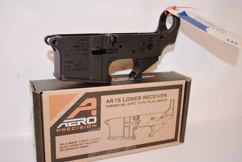 lot 143 image: Incomplete Lower Receiver  Aero Precision,  Mod. X15, (AR15) Multi Cal,  (sn  X056300) new