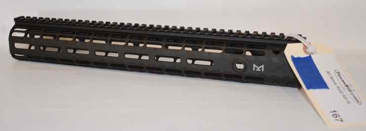 lot 167 image: M5 15 Enhanced M-LOK Handguard Gen-2 Anodized Black (new)