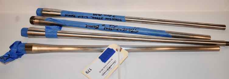 lot 179 image: Barrels  (4) assorted stainless barrels.   Unknown, come to preview
