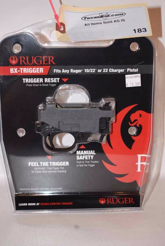 lot 183 image: Ruger BX Trgger for 1022 or 22 Charger Pistol