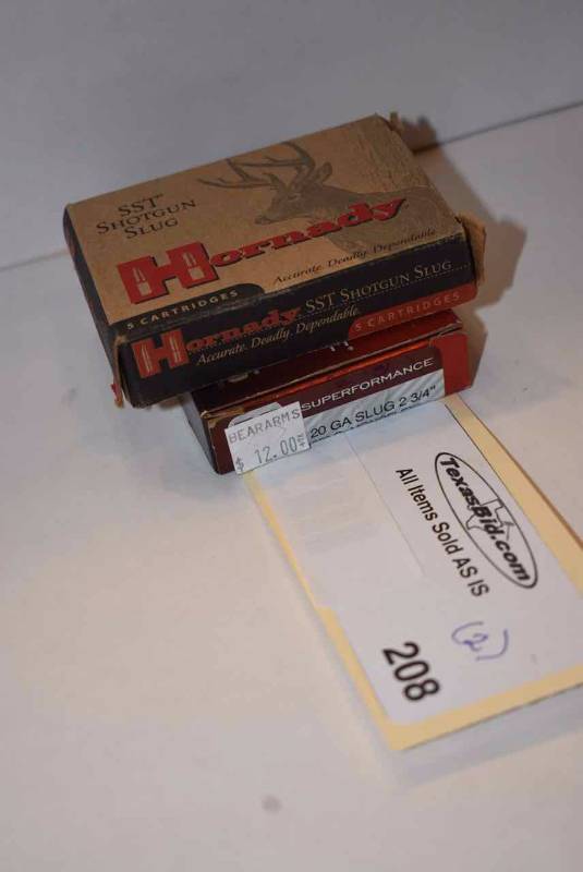 lot 208 image: (2) 20 ga. 250 gr.