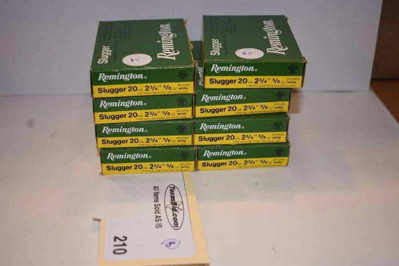 lot 210 image: (8) Remington Slugger 20 ga.