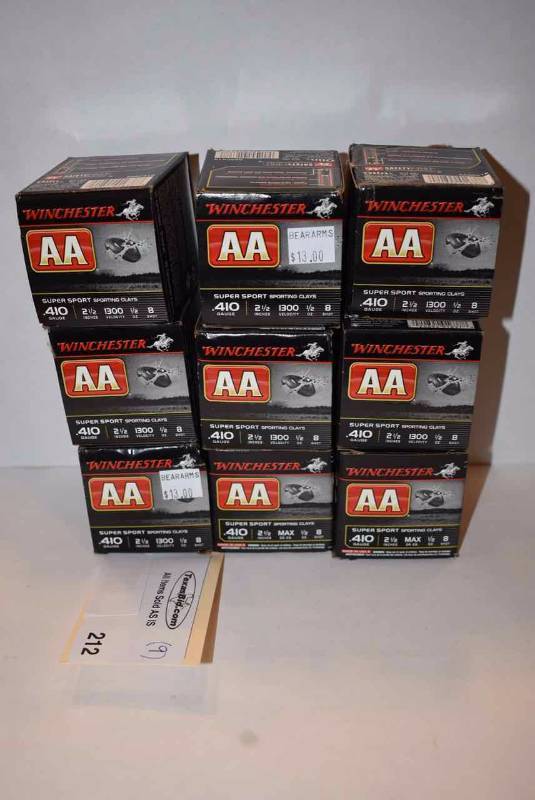 lot 212 image: (9) Winchester AA .410 ga.