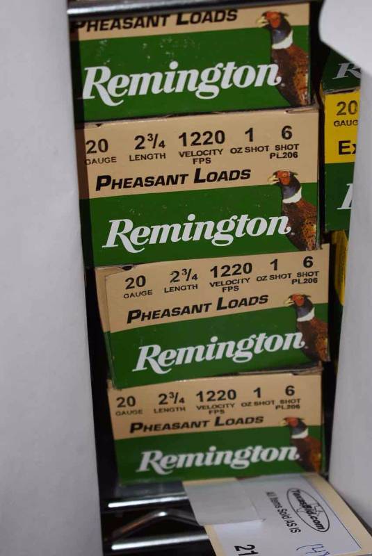 lot 217 image: (4) Remington Pheasant Loads 20 ga.