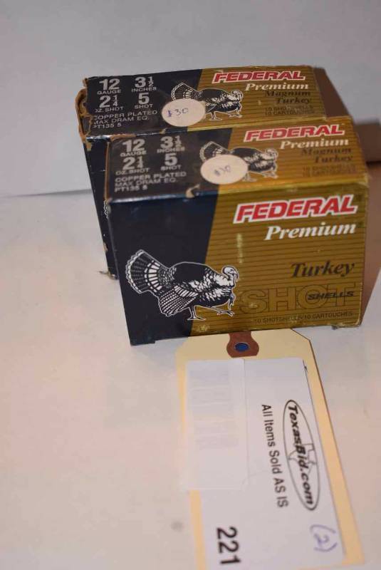 lot 221 image: (2) Federal Turkey 12 ga.