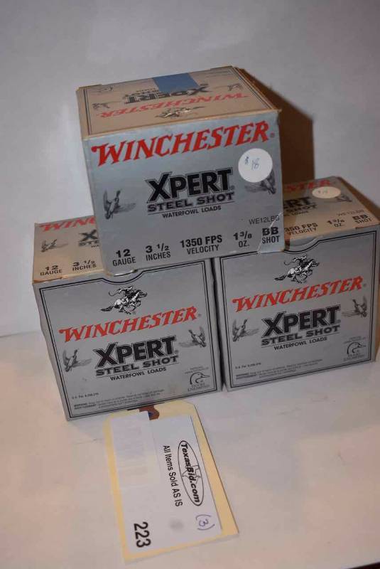 lot 223 image: (3) Winchester 12 ga.