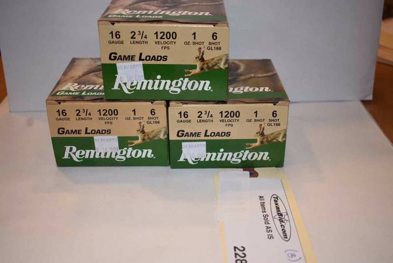 lot 228 image: (3) Remington Game Loads 16 ga.