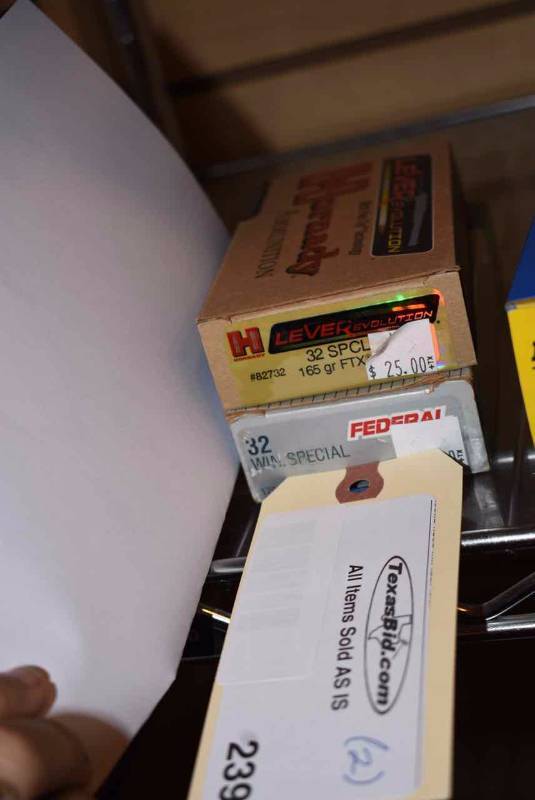 lot 239 image: (2) Hornady Leverevolution 32 SPCL 165 gr. & Federal 32 Win. Special