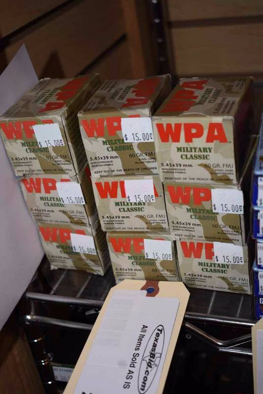 lot 243 image: (9) WPA Military Classic 5.45x3 9mm 60 gr. FMJ