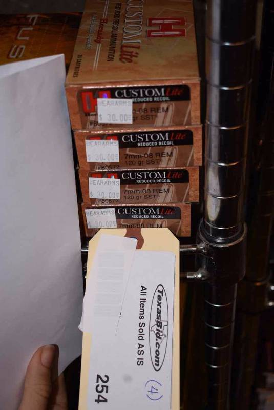 lot 254 image: (4) Hornady Custom Lite Reduced Recoil 7mm-08 REM
