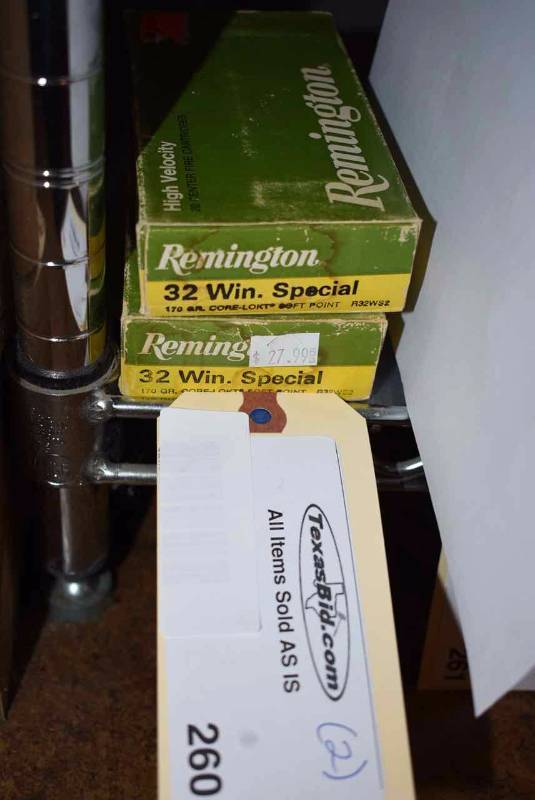 lot 260 image: (2) Remington 32 Win. Special 170gr.