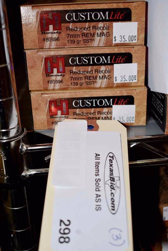 lot 298 image: (3)Hornady Custom Lite Reduced Recoil