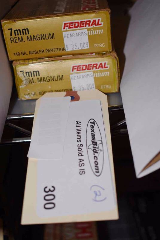lot 300 image: (2)Federal Premium 7mm Rem. Magnum