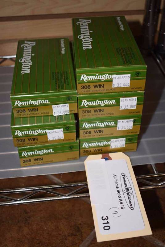 lot 310 image: (7)Remington 308 Win. 178gr. Extended Range