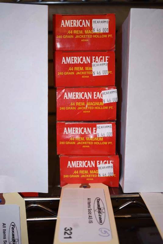 lot 321 image: (5) American Eagle .44 Rem. Magnum 240gr. JHP