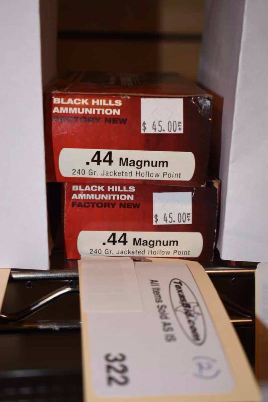 lot 322 image: (2) Black Hills .44 Magnum 240gr. JHP