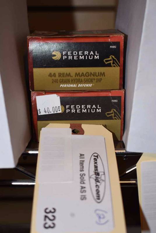lot 323 image: (2)Federal Premium .44 Rem. Magnum 240gr. Hydra-Shock JHP