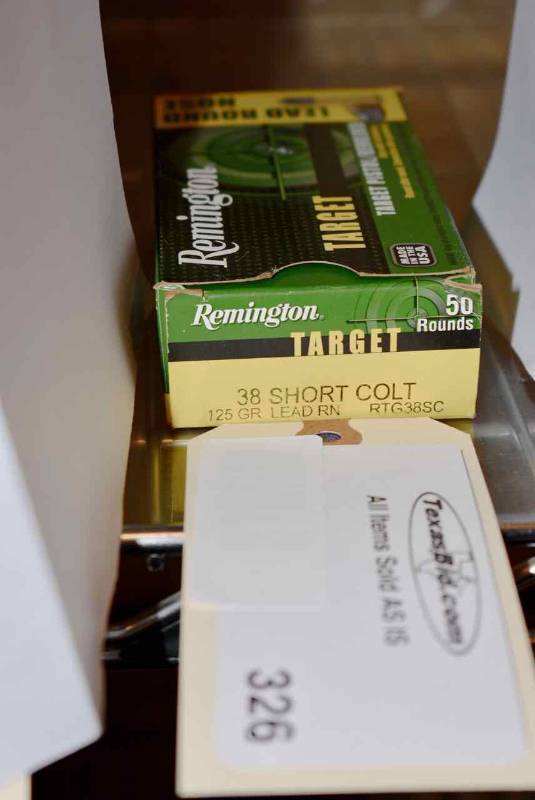 lot 326 image: (1)Remington 38 Short Colt 125gr. Lead RN