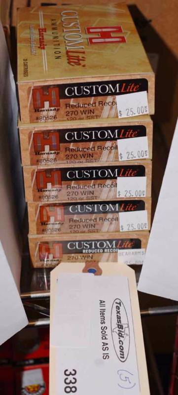 lot 338 image: (5)Hornady Reduced Recoil 270 Win 120gr. SST