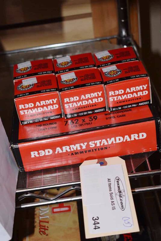 lot 344 image: (15) Red Army Standard 7.62x39 122gr.