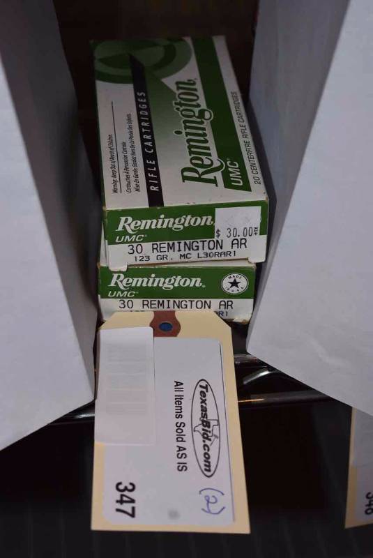 lot 347 image: (2)Remington UMC 30 Remington AR