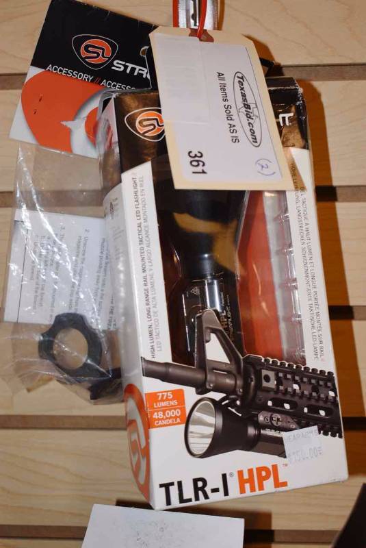 lot 361 image: StreamlightTLR-1HPL 775 Lumens, Shotgun Mounting Bracket