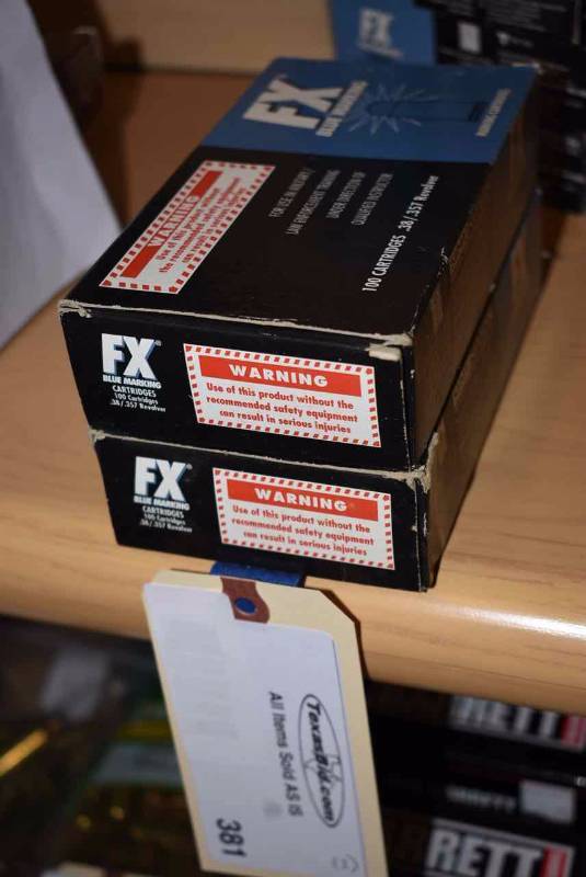 lot 381 image: (2)FX Blue Marking Cartridges