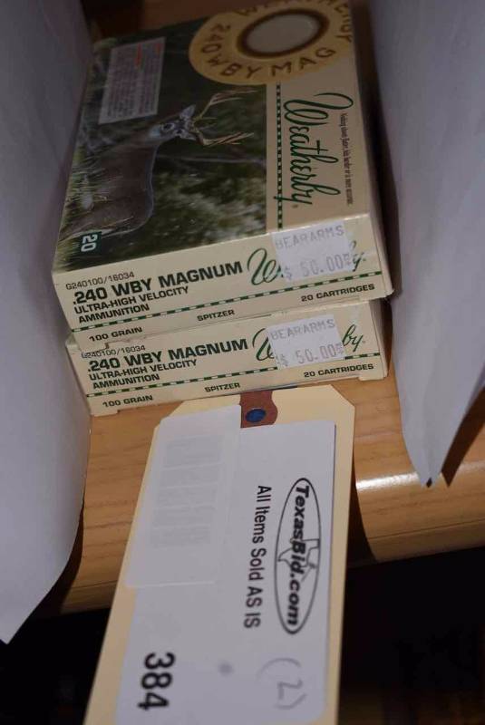 lot 384 image: (2)Weatherby .240 WBY Magnum