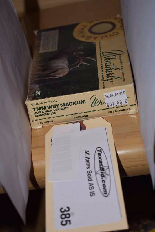 lot 385 image: (1)Weatherby 7mm WBY Magnum