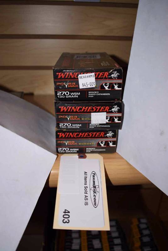lot 403 image: (3)Winchester PowerMax 270 WSM