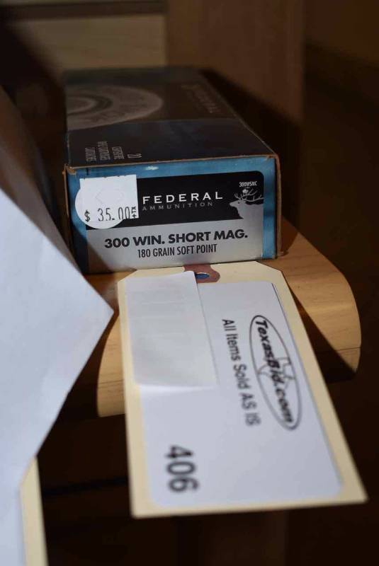 lot 406 image: (1)Federal 300 Win Short Mag