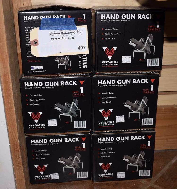 lot 407 image: (6)Hand Gun Racks