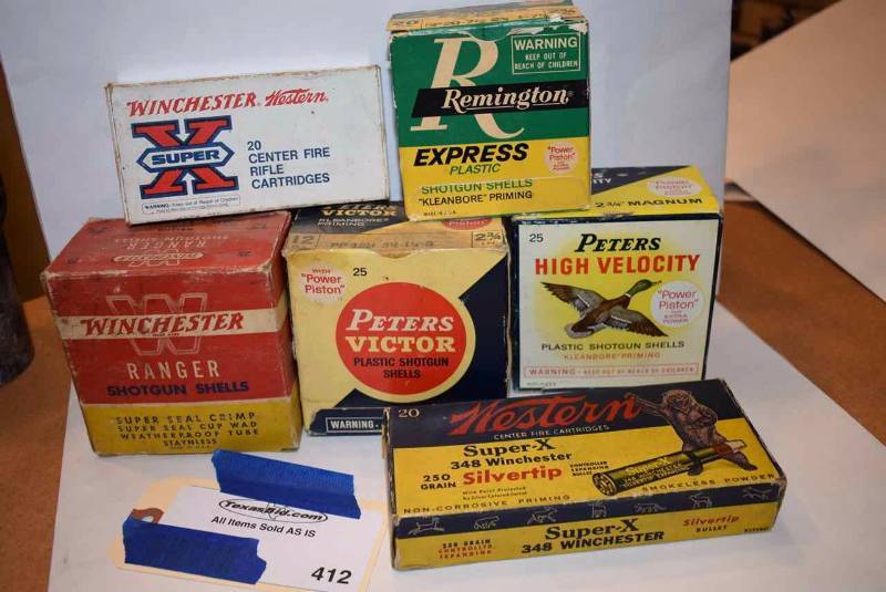 lot 412 image: Asst. Vintage Ammo