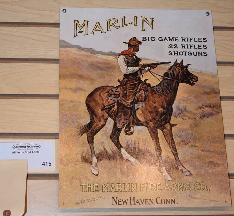 lot 415 image: Tin SignMarlin