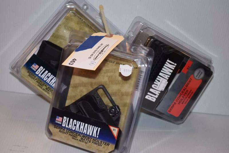 lot 463 image: (3) Blackhawk Holsters