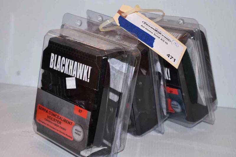 lot 471 image: (3) Blackhawk Holsters