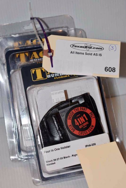 lot 608 image: (3)Tagua Holsters
