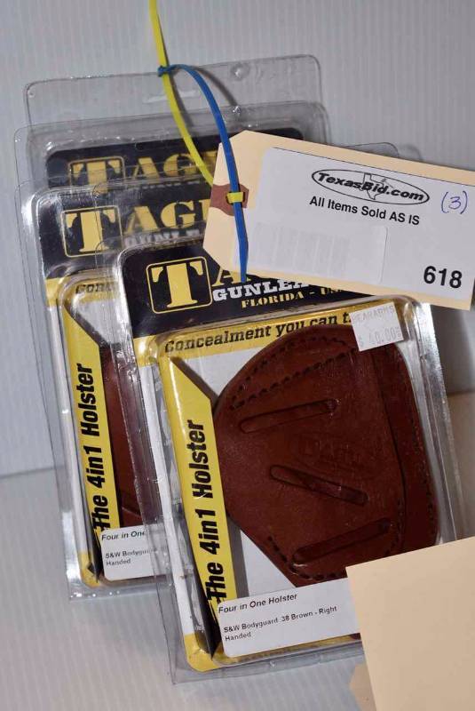 lot 618 image: (3)Tagua Holsters