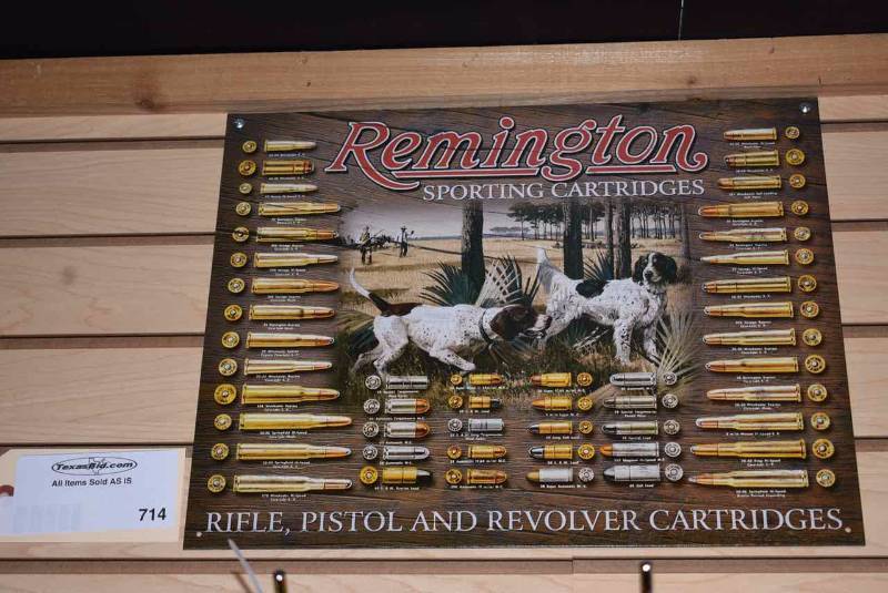 lot 714 image: Tin Sign Remington