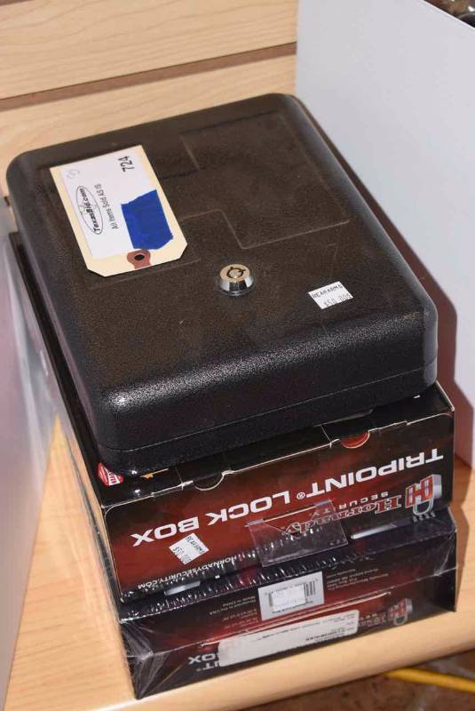 lot 724 image: (2)Hornady Tripoint Lock Box