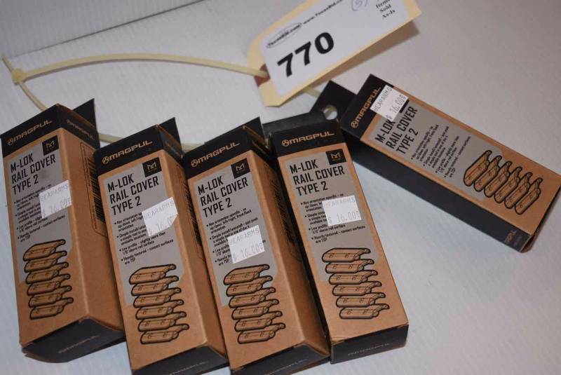 lot 770 image: (5)MagPull M-Lok Rail Cover Type 2